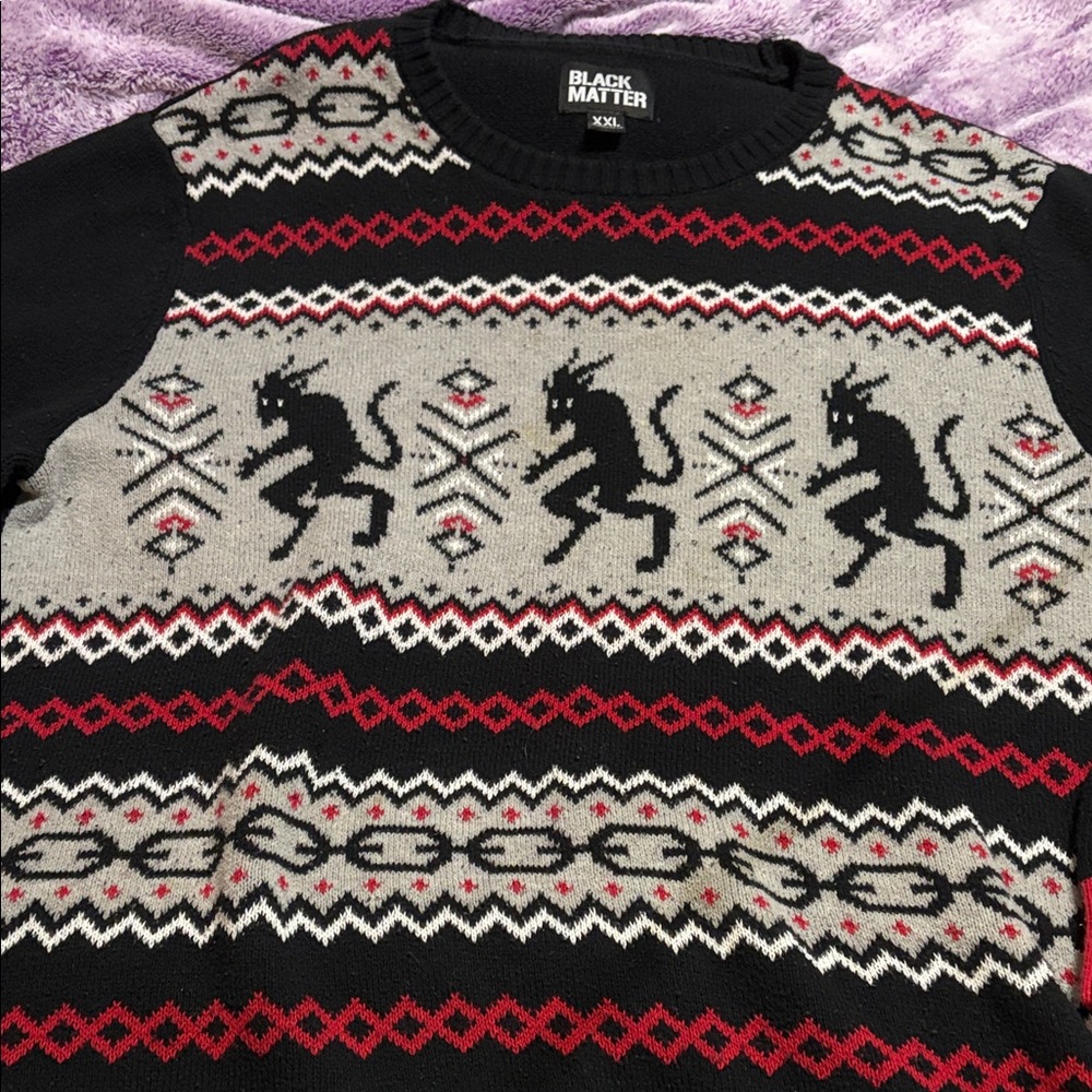 Black Matter Spooky Krampus Holiday Sweater